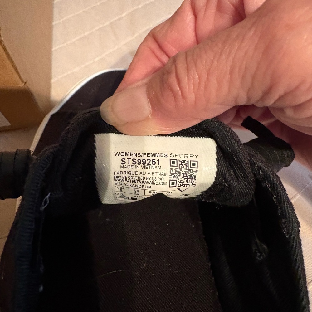 Sperry Women's Crest Vibe Linen Black 6M Like New - Picture 5 of 6